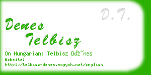 denes telbisz business card